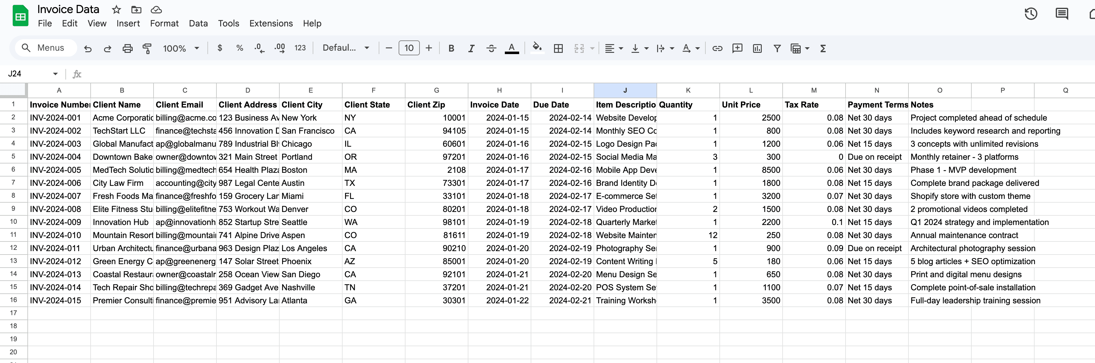 Prepare Your Google Sheet