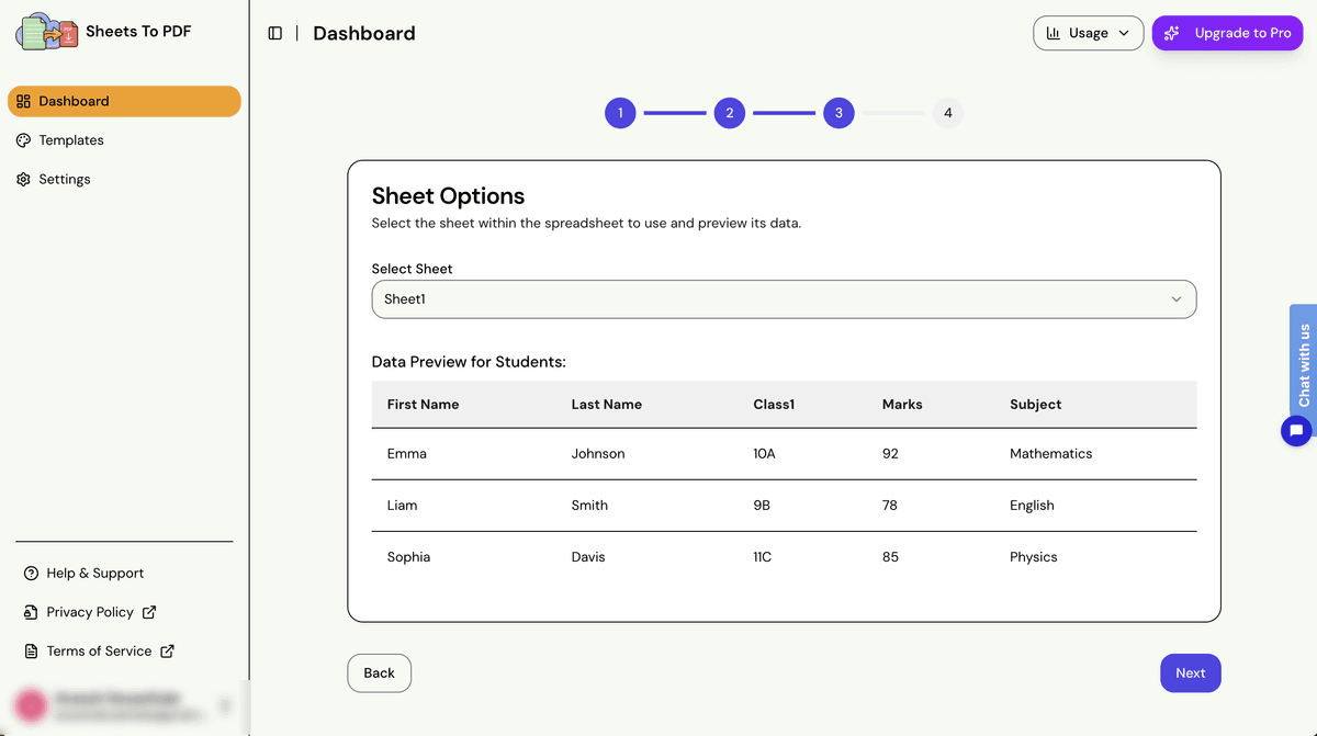 Preview your data